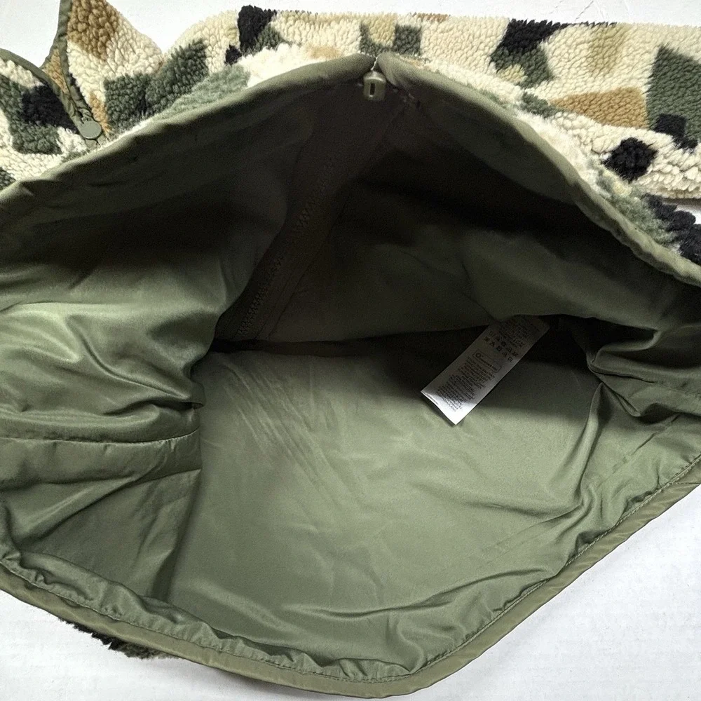 Stella McCartney Kids Camo Teddy Fleece Jacket‎ 10 Years Full Zip Pockets EUC